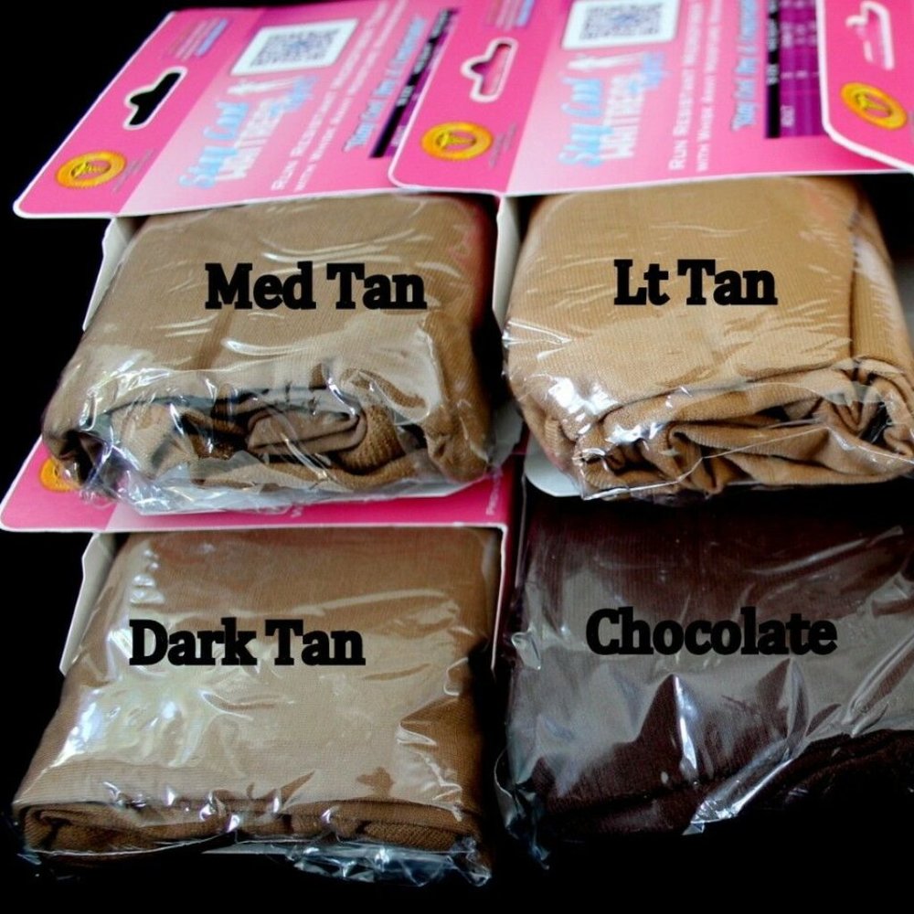 New Women’s TAMARA SHEER-WAIST PANTYHOSE DARK SUNTAN Sizes B C C-Long XTall 2XL